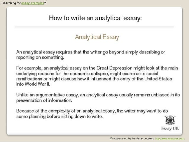 How to write an analytical essay template
